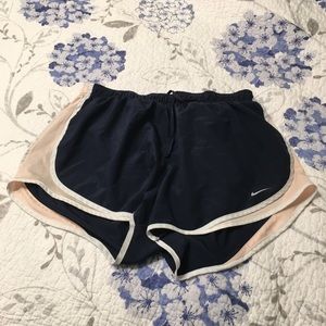 Dark Blue and Peach Nike Shorts Dri Fit Size XL
